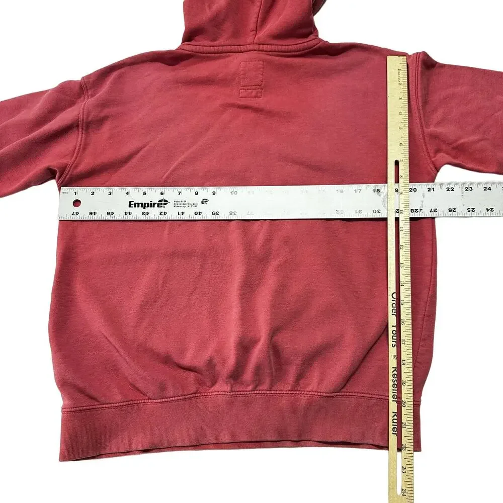 Y2K 2000s Gap Junior Hoodie Size 14 Pink Pullover Teenager DYE TRANSFER